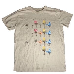 Beige butterfly tshirt